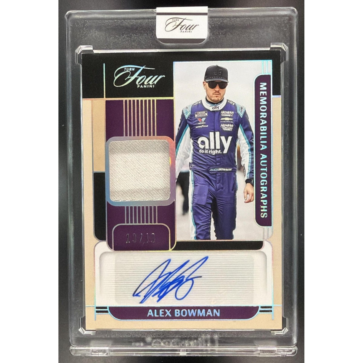 2026 Panini Four Racing Alex Bowman #MA-ABW Memorabilia Autographs 13/49 Non-Graded