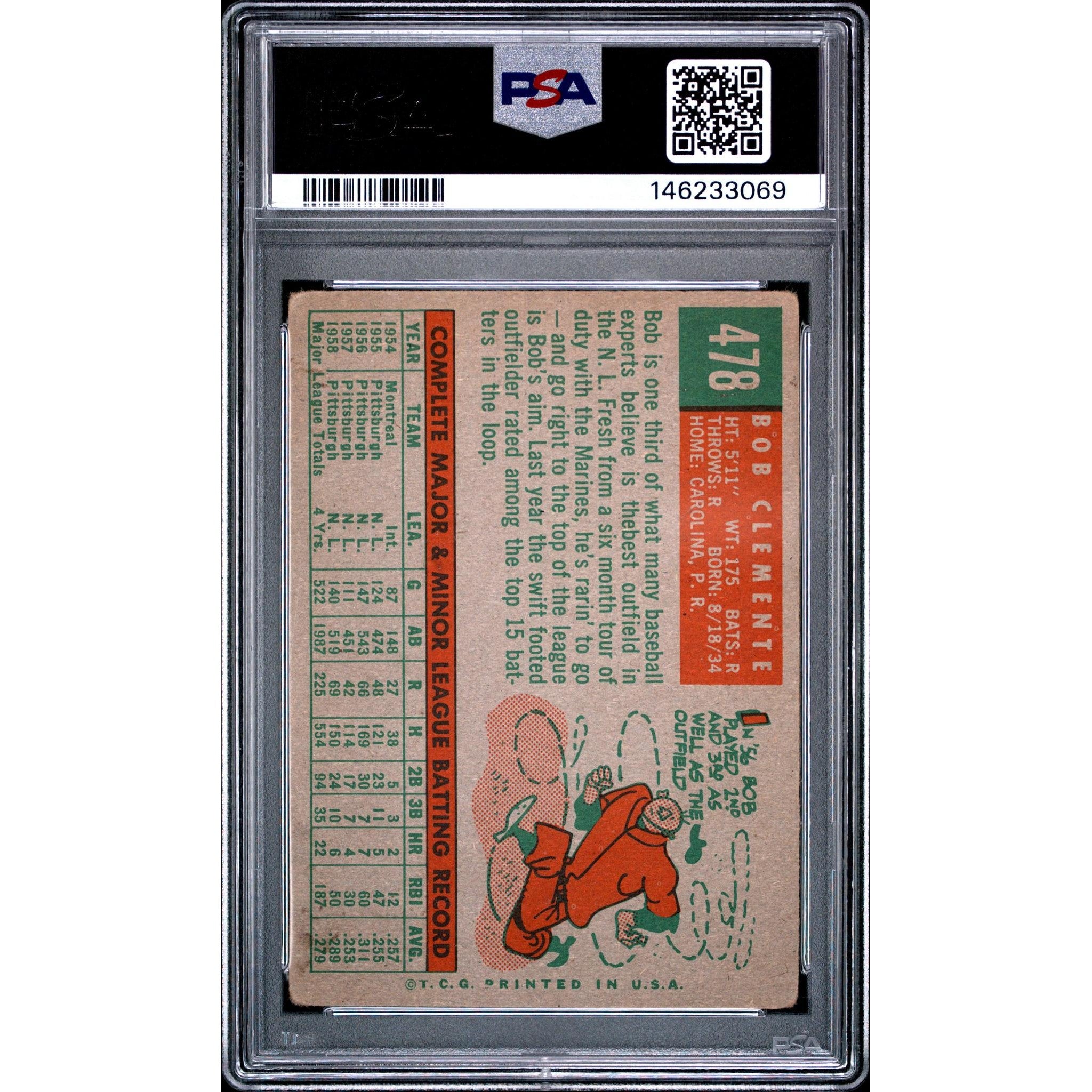 Bob Clemente 1959 Topps #478 PSA 2