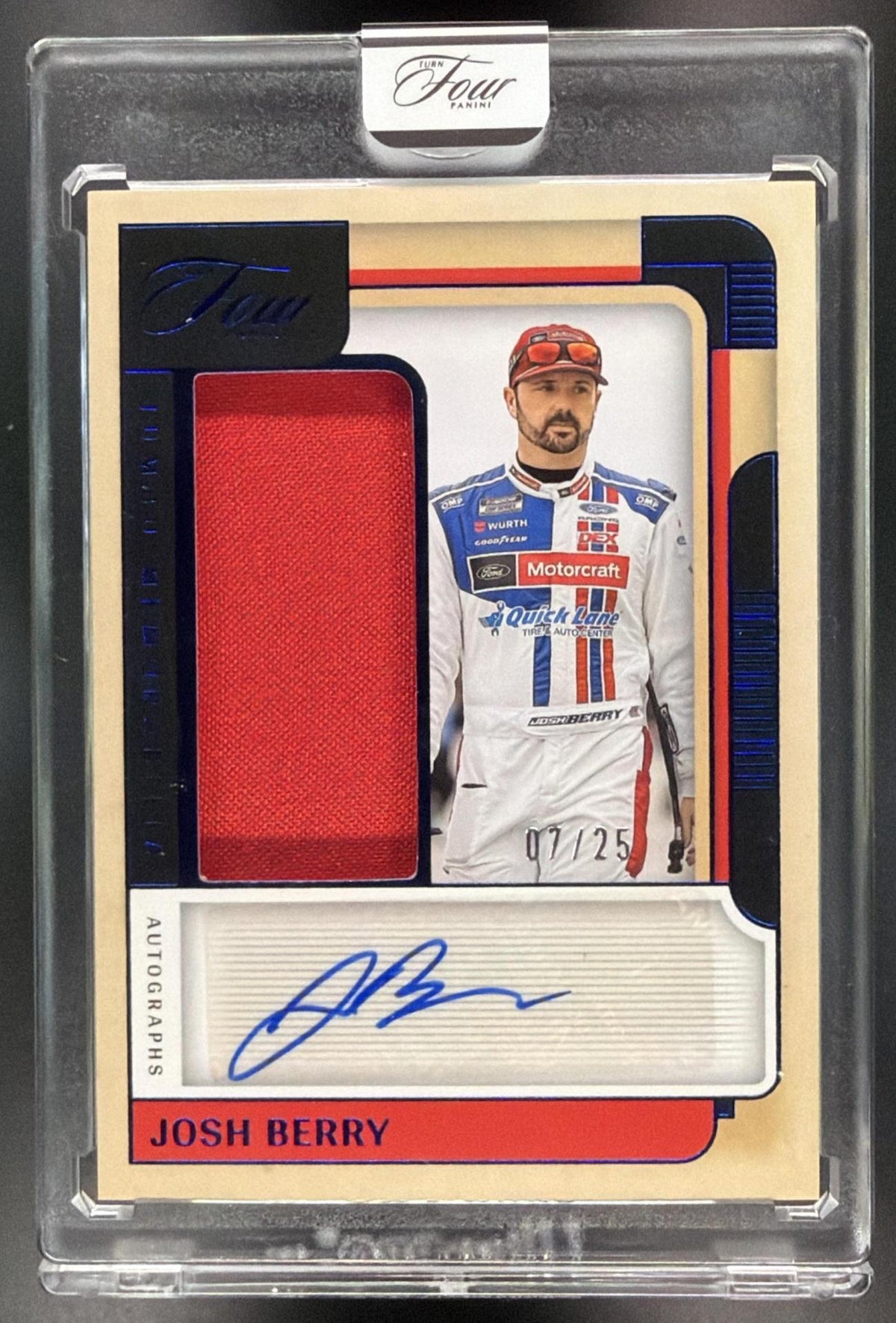 2026 Panini Four Racing Josh Berry #JM-JBY Jumbo Memorabilia 07/25 Non-Graded