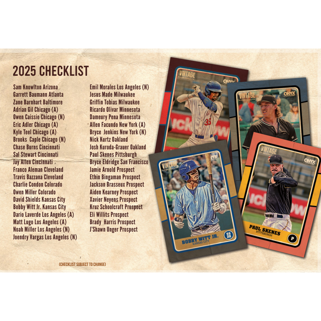 2025 Onyx Vintage Baseball Mega Hobby Pack