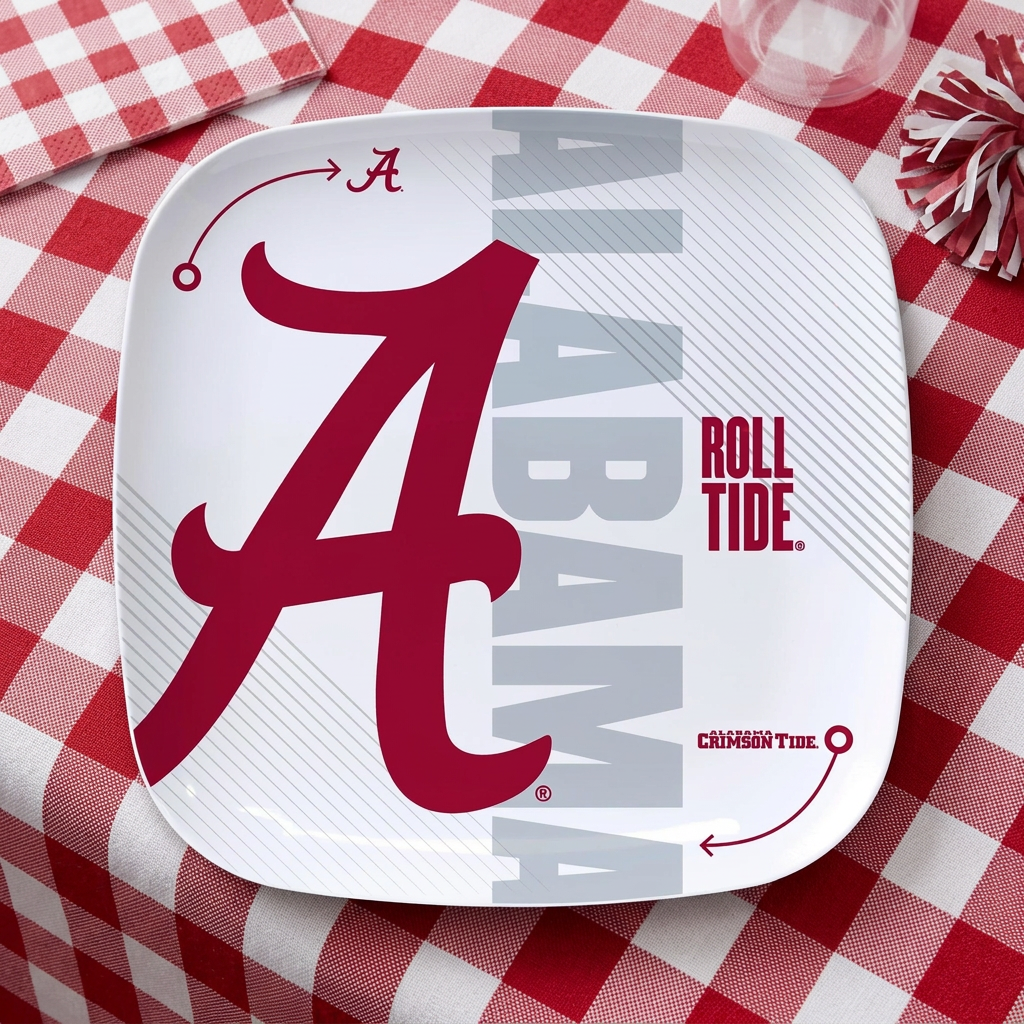 Alabama Crimson Tide Large Party Plate