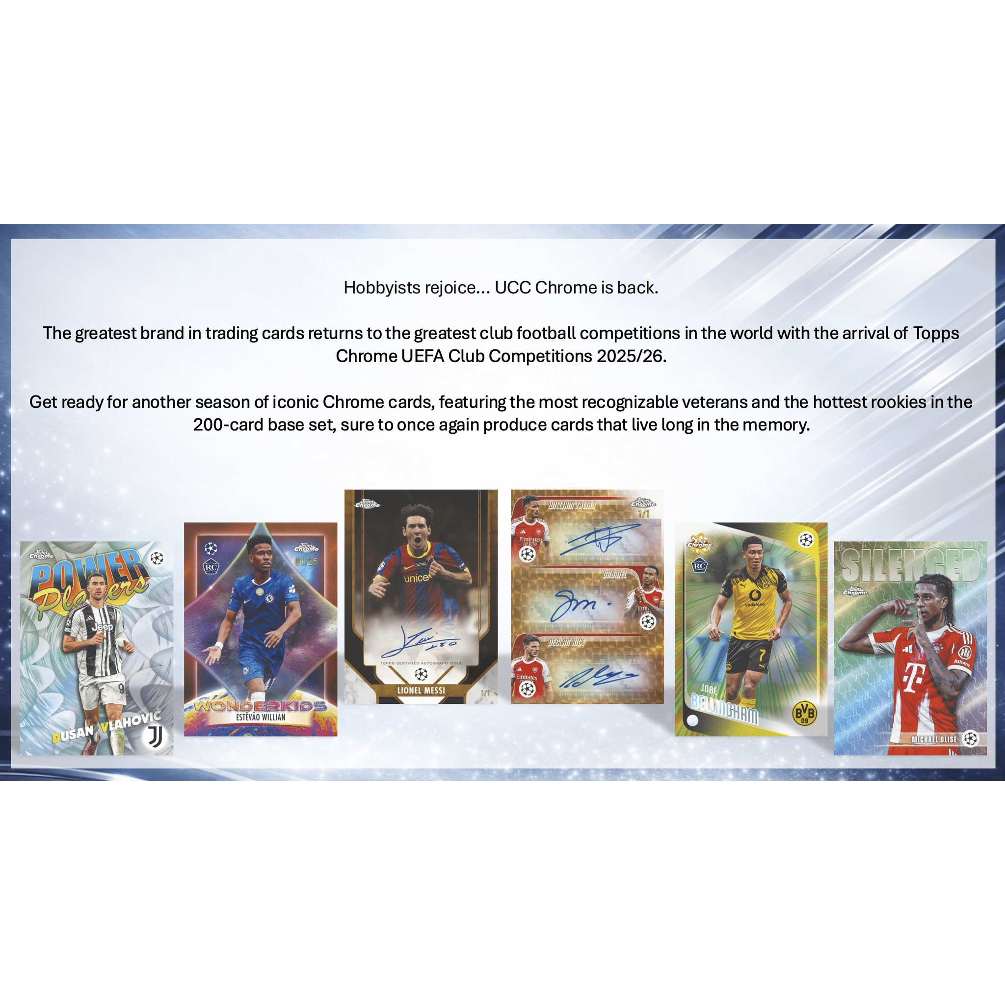 2025-26 Topps UEFA Club Competitions Chrome Soccer Delight Box