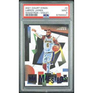 LeBron James 2021 Court Kings Maestros-Violet #9 PSA 9