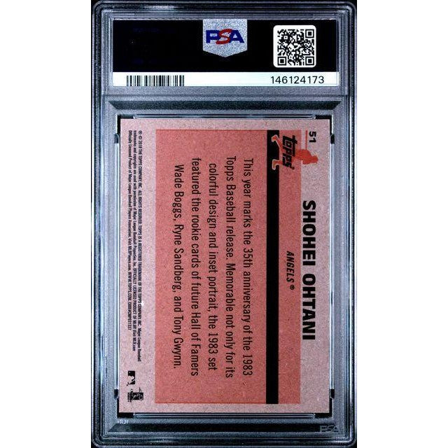 Shohei Ohtani 2018 Topps Silver Pack 1983 Chrome Promo #51 PSA 9