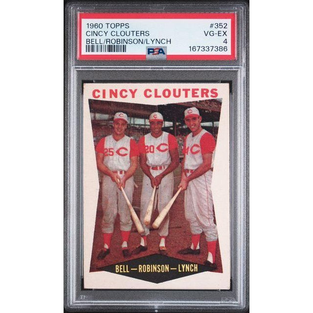 1960 Topps Cincy Clouters Bell/Robinson/Lynch #352 PSA 4