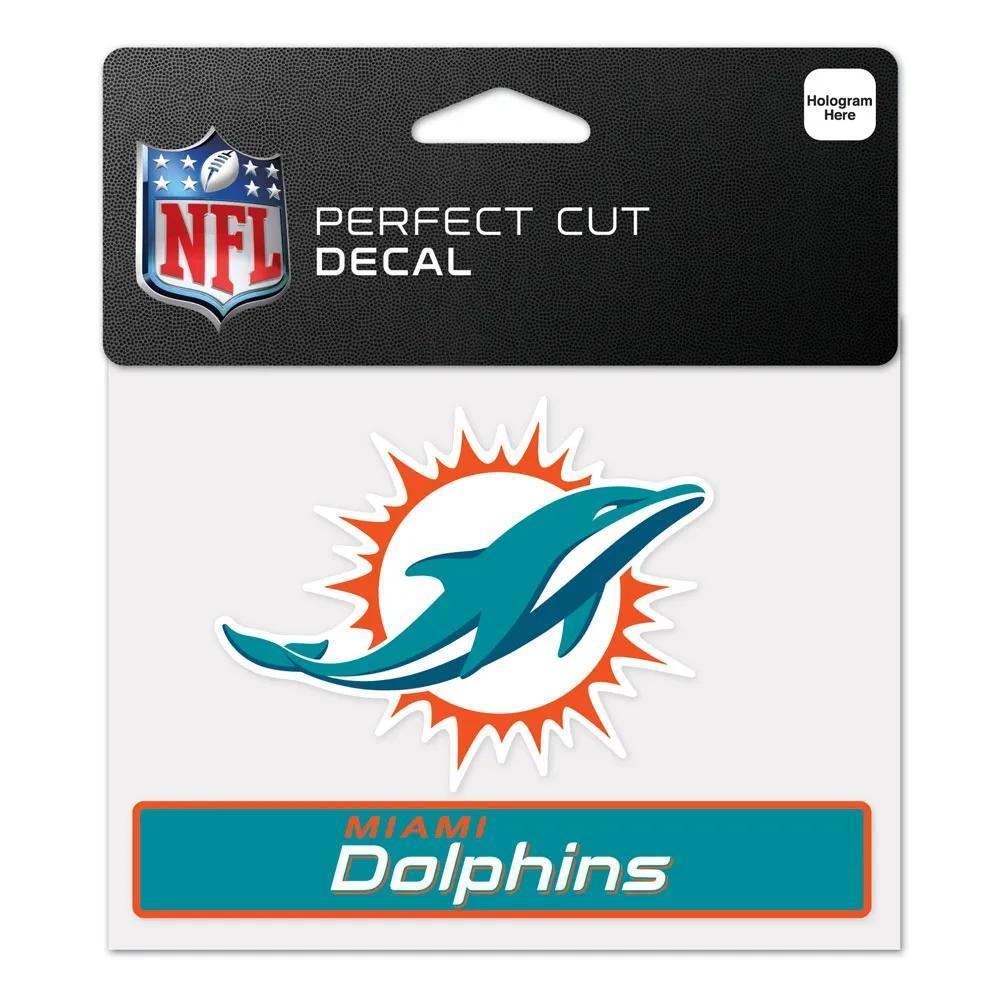 Miami Dolphins Perfect Cut Color Decal – 4.5" x 5.75"