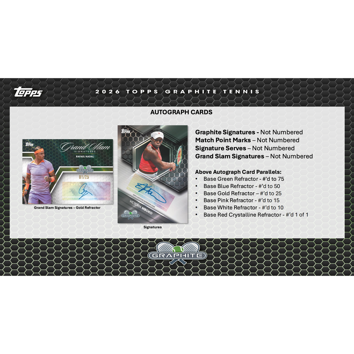 2026 Topps Graphite Tennis Hobby Box
