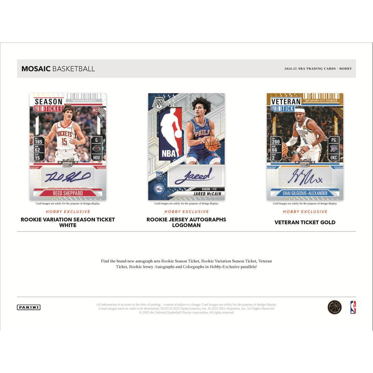 2024-25 Panini Mosaic Basketball Hobby Box