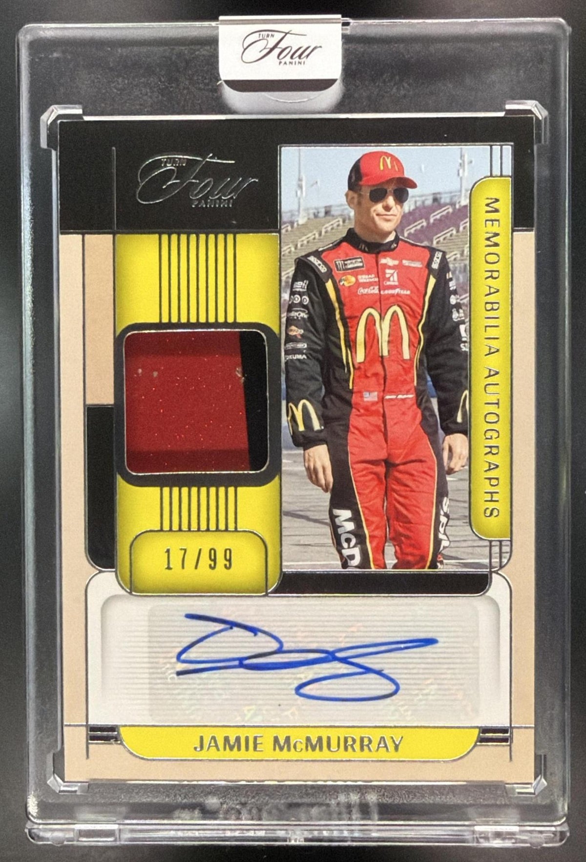 2026 Panini Four Racing Jamie McMurray #MA-JMM Memorabilia Autographs 17/99 Non-Graded