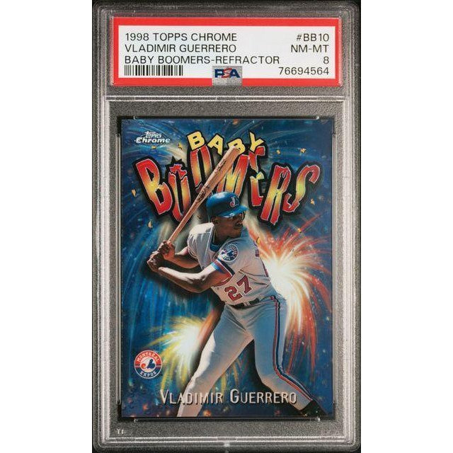 Vladimir Guerrero 1998 Topps Chrome Baby Boomer Refractor#BB10 PSA 8