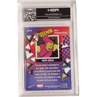 Green Goblin: 2021 Marvel Metal Universe Spider-Man Retro Animated Series Die-Cut #AST-6 HGA 8.0