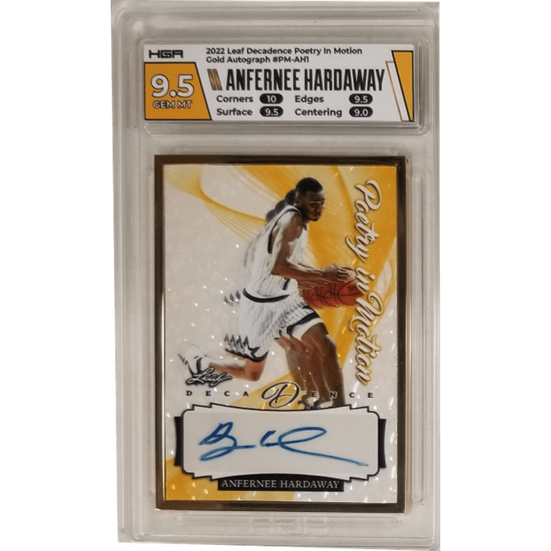 Anfernee Hardaway: 2022 Leaf Decadence Poetry in Motion Gold Autograph #PM-AH1 HGA 9.5