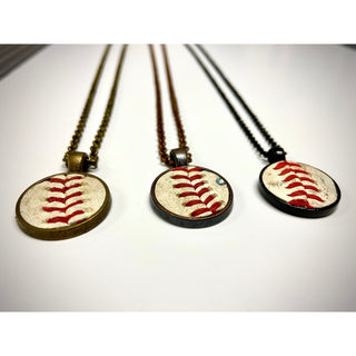 Baseball Seam Pendant Necklace