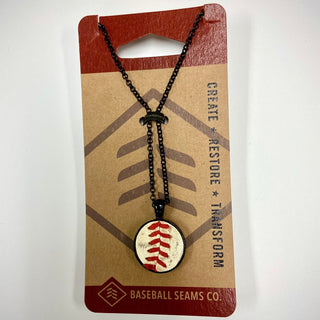 Baseball Seam Pendant Necklace