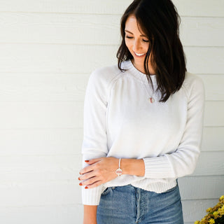 Baseball Seam Dainty Chain Pendant Necklace