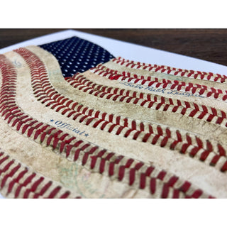 "America's Game" Original Baseball American Flag Artwork