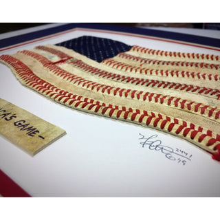 "America's Game" Original Baseball American Flag Artwork