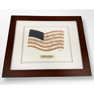 "America's Game" Original Baseball American Flag Artwork
