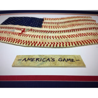 "America's Game" Original Baseball American Flag Artwork