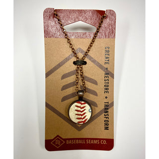 Baseball Seam Pendant Necklace