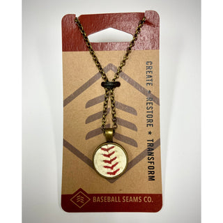 Baseball Seam Pendant Necklace