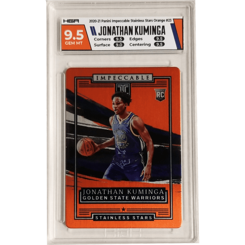 Jonathan Kuminga 2020-21 Panini Impeccable Stainless Stars Orange #23 HGA 9.5