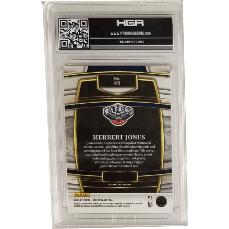 Herbert Jones: 2021-22 Panini Select Concourse #45 HGA 9.5