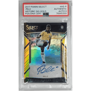 Pele: 2017 Panini Select Historic Sig-Gold PSA/DNA Cert. #HS-P PSA Auto 9