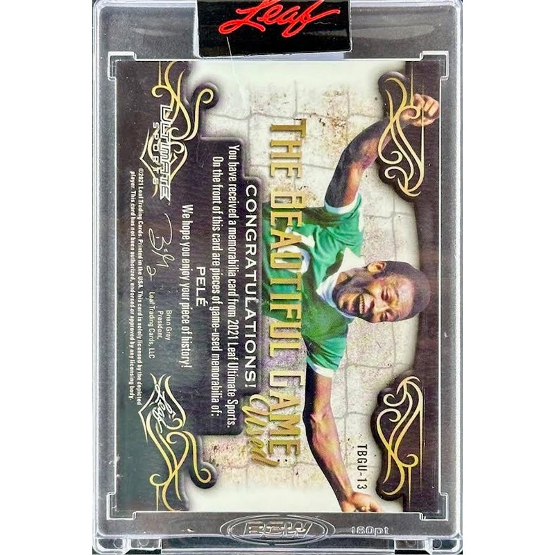 Pele 2021 Leaf Ultimate Sports The Beautiful Game Used 10/20