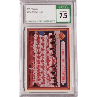 Phillies Team: 1957 Topps #214 CSG 7.5 1020387041