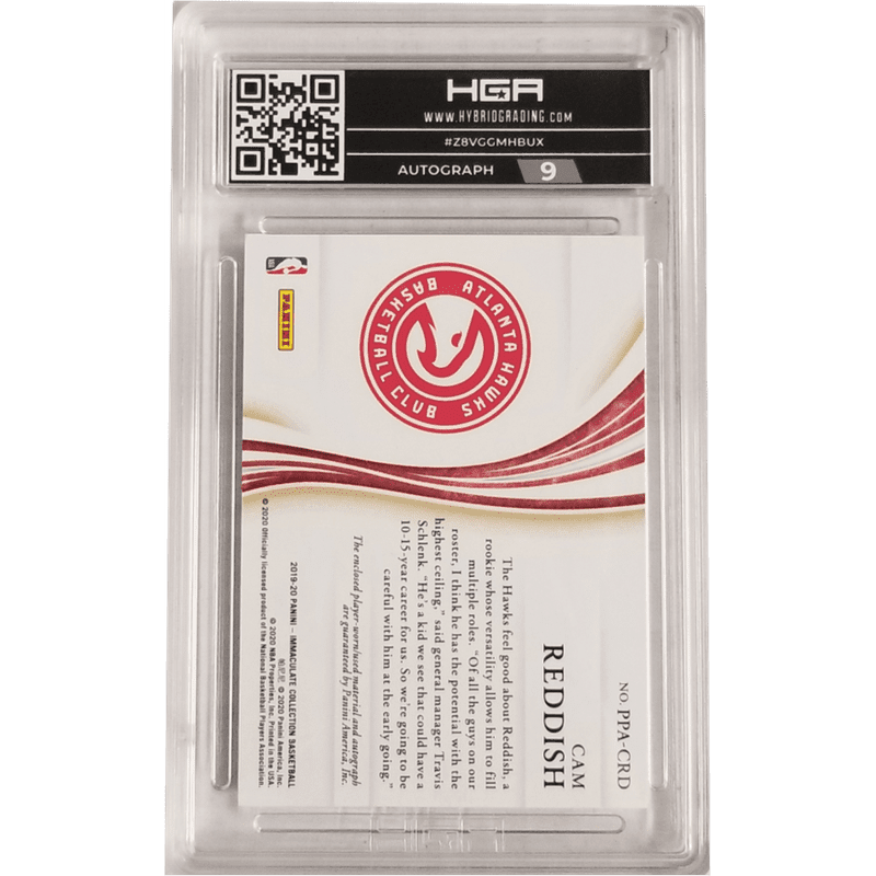 Cam Reddish 2019-20 Panini Immaculate Premium Patch Autographs #PPA-CRD HGA 9.0