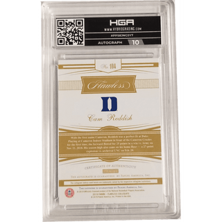 Cam Reddish: 2019-20 Panini Flawless Collegiate Rookie Gem Signature Sapphire #104 HGA 9.5