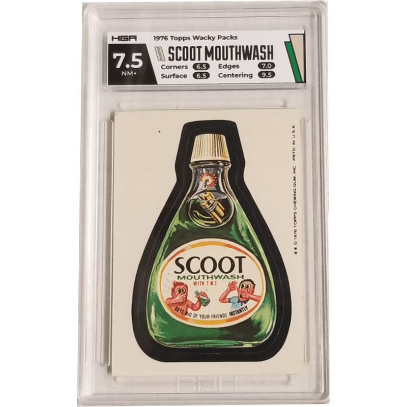 1976 Topps Wacky Packs - Scoot Mouthwash HGA 7.5