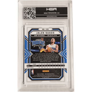 Jalen Suggs: 2021-22 Panini Obsidian Electric Etch Red #155 HGA 9.0
