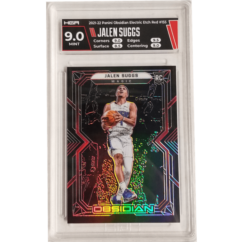 Jalen Suggs: 2021-22 Panini Obsidian Electric Etch Red #155 HGA 9.0