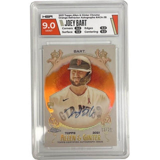 Single Card: Joey Bart- San Francisco Giants - HGA grade 9.0 - Autograph