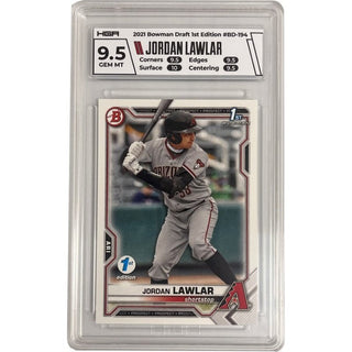 Single Card: Jordan Lawlar - Arizona Diamondbacks - HGA grade 9.5