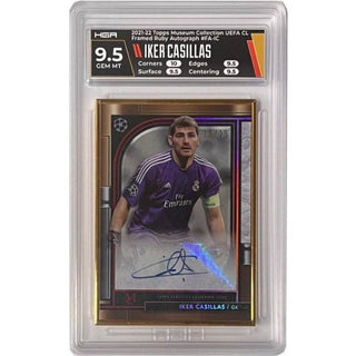 Iker Casillas - 2021-22 Topps Museum Collection UEFA CL Framed Ruby Autograph #FA-IC
