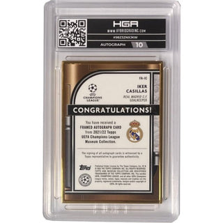 Iker Casillas - 2021-22 Topps Museum Collection UEFA CL Framed Ruby Autograph #FA-IC