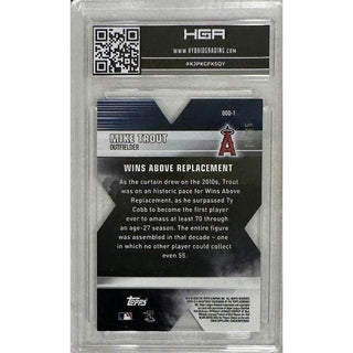 Mike Trout: 2020 Topps Chrome Decade of Dominance Die-Cut Orange Refractor #DOD-1 HGA 9.0