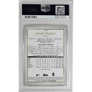 Mike Trout: 2019 Topps Gallery #105 PSA 10