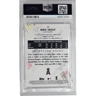 Mike Trout: 2020 Topps Inception Green #100 PSA 10