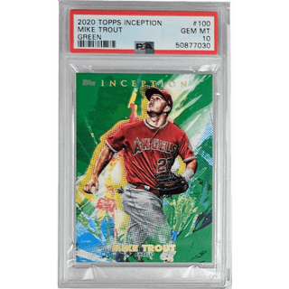Mike Trout: 2020 Topps Inception Green #100 PSA 10