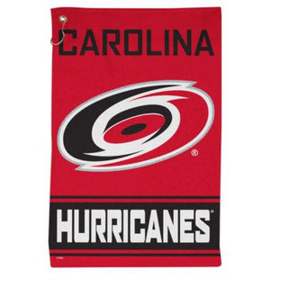 Make sure you're the biggest Carolina Hurricanes fan around with this officially licensed Fan Towel! Hook it to your golf bag, hanger, or belt loop for a multi-purpose accessory that'll have you ready for the links, the garage or your next cook out. It's full color printed on a soft polyester front with a durable cotton back, so you'll be able to wave your Hurricanes spirit around with flair! Go 'Canes!