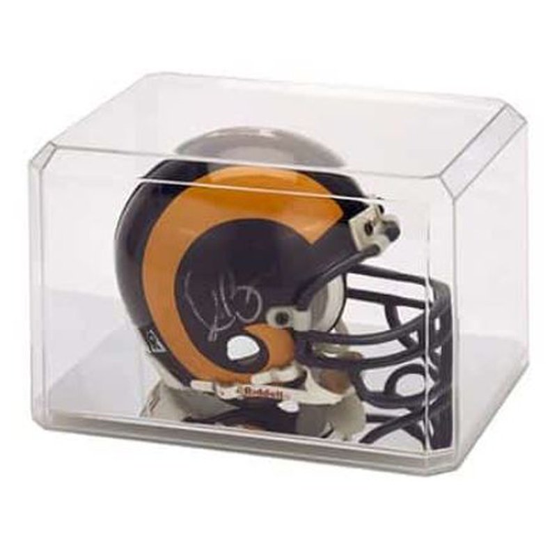 Display Case: Mini Helmet Mirrored Bottom - 8"x6"x5" UV Protected