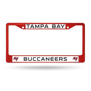 License Plate Frame: Tampa Bay Buccaneers - Metal Red