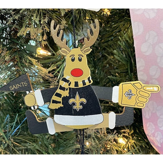Ornament: New Orleans Saints Wood - Cheer