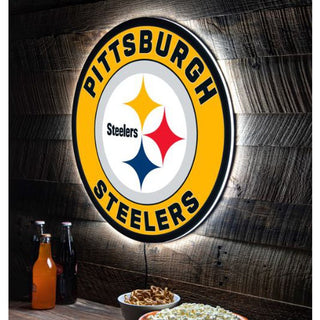 LED Wall Decor: Pittsburg Steelers - Round