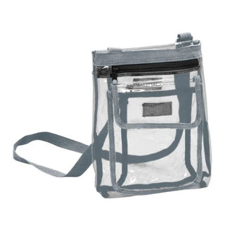 Crossbody: Clear with Grey Trim