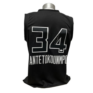 Giannis Antetokounmpo Signed Jersey.  JSA Authenticated